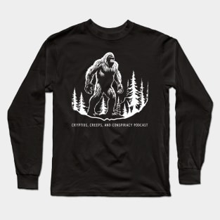 Bigfoot and Pod - White Text Long Sleeve T-Shirt